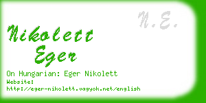 nikolett eger business card